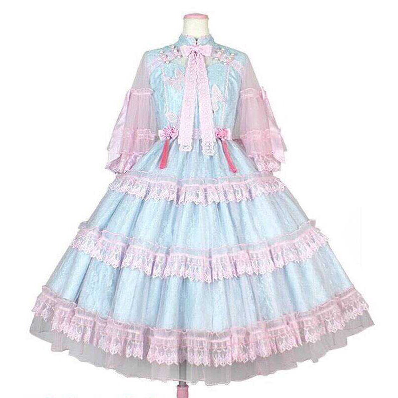 批量定制打板生產(chǎn)洛麗塔風(fēng)格連衣裙