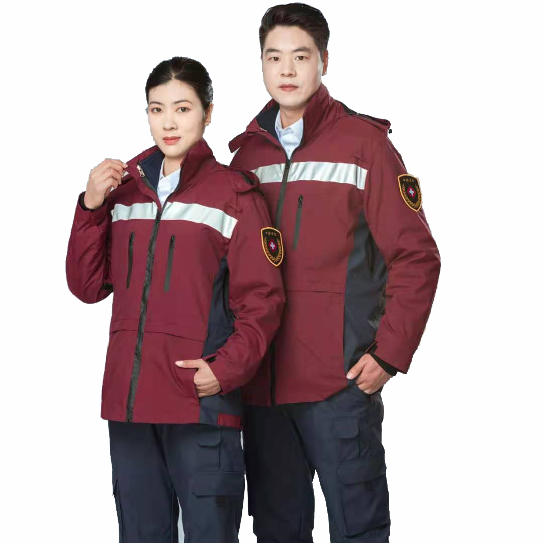 中國衛(wèi)生應急救援沖冬裝鋒衣廠家定制logo